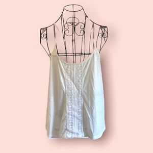 Racer back boho detail tank…size L..great basic piece